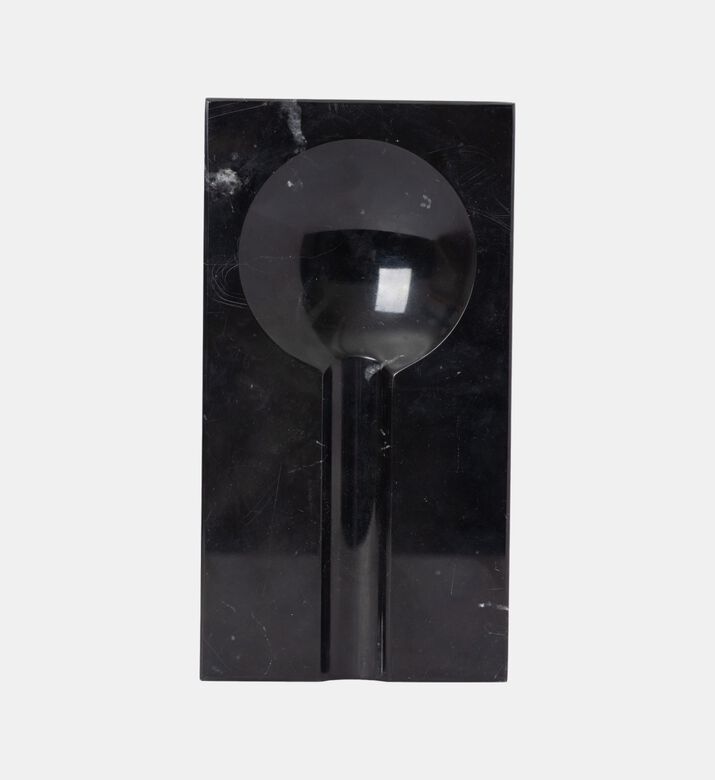 Marble and Beyond Square 4-cigar Marble Ashtray, Black, Packshot View