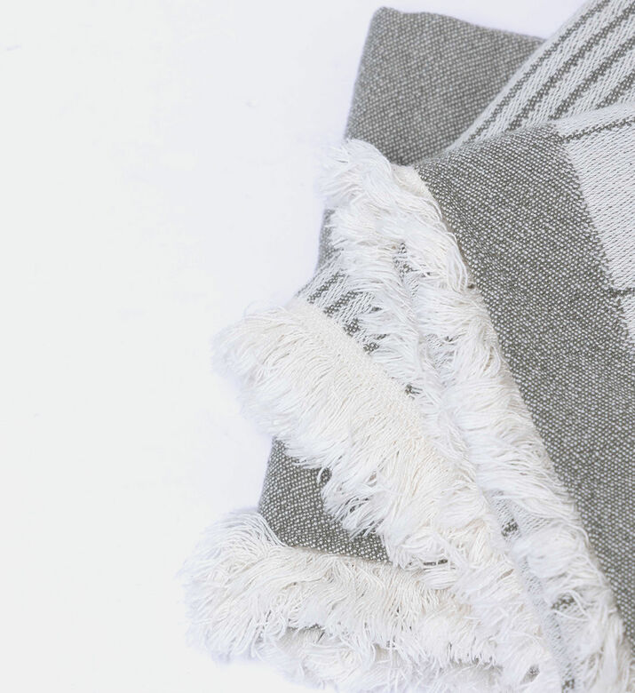 طقم منشفة مطبخ مزينة بأهداب