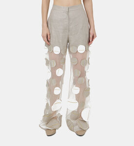 Sofia Silk Hemp Logo-applique Pants