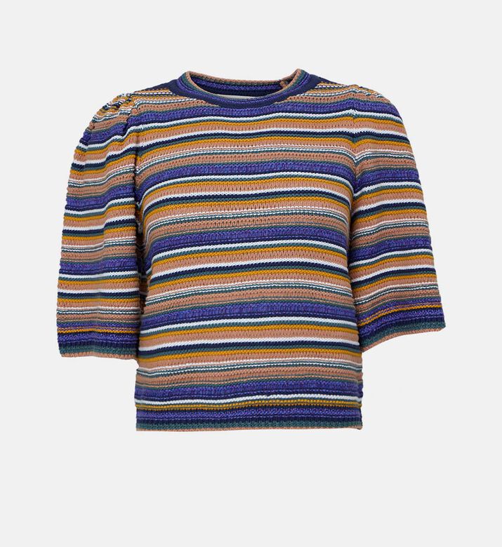 سترة فرفايلا متعددة الألوان بخطوط مستقيمة