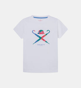 تيشيرت بشعار تروبيكال بقصة ضيق