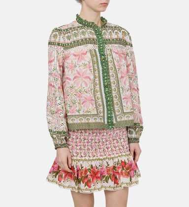 Palm Dream Floral-print Blouse