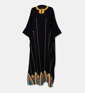 Arad Ghaderian Ornamental Pattern Patchwork Long Abaya, Packshot View