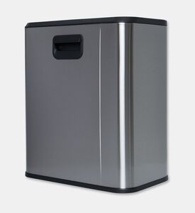 Home Deco and More Soft Close Fingerprint Proof Pedal Bin, Silver, 20-l, Packshot View