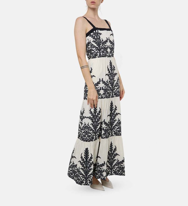 Alice and Olivia Embroidered Sleeveless Maxi Dress, Model View