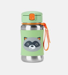 زجاجة شرب فولاذ مقاوم للصدأ بطبعة راكون