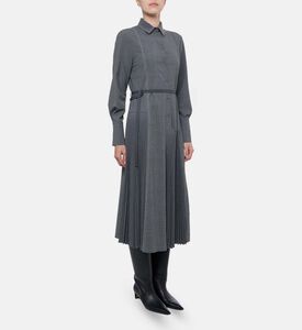 Beatrice B Button Closure Long-sleeve Dress, Model View