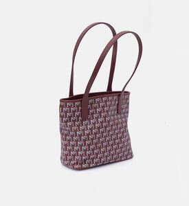 Maya.M Vegan Leather Micro Tote Bag, Burgundy, Packshot View