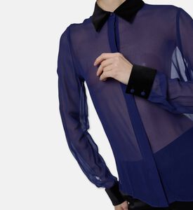 Alice and Olivia Button Closure Long-sleeve Shirt, Model View