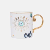 Evil Eye Gold Handle Mug