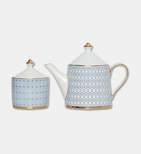 Imperial Bone China 10-piece Tea Set, Blue, Packshot View