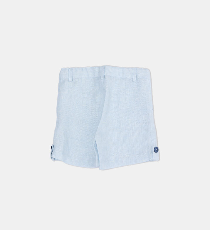 Linen Button Closure Shorts