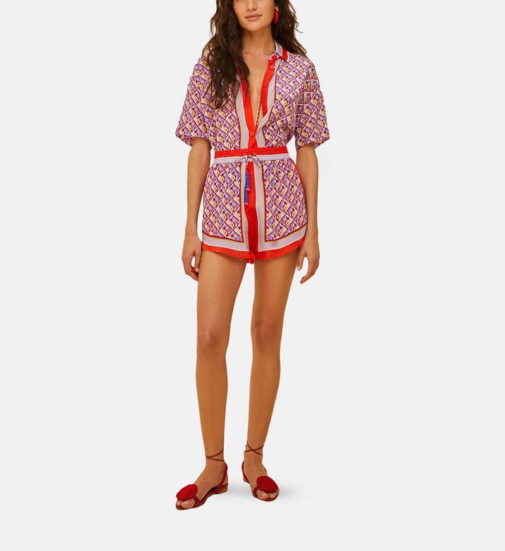 Graphic Pineapple Scarf Printed Shirt