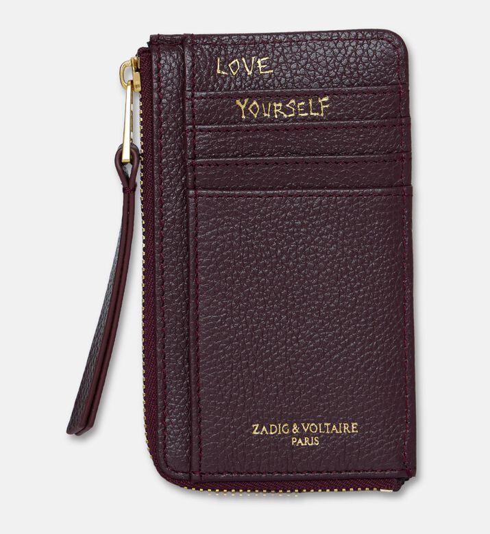 Zadig et Voltaire Leather Flap Pocket Card Holder, Packshot View