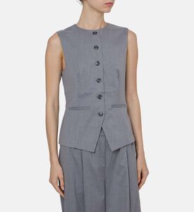 Saruma Button-front Vest