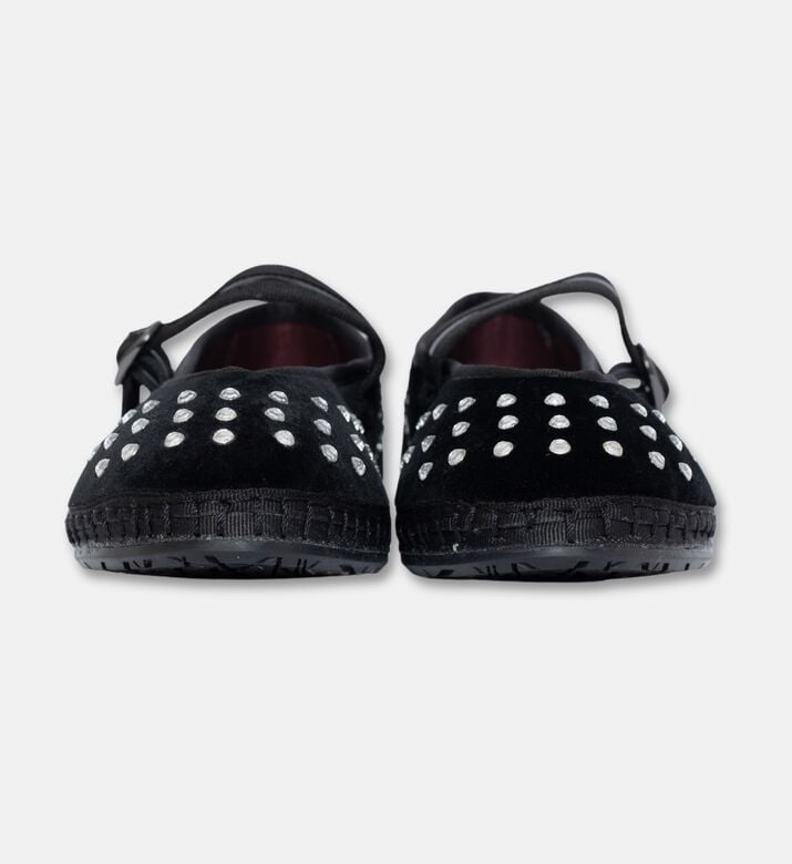 Flabelus Mae Velvet Embellished Mary Janes, Black, Eu-37, Packshot View