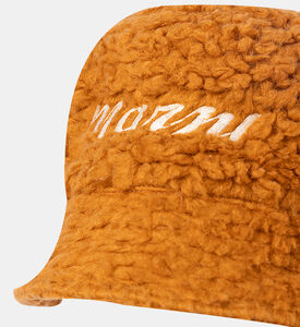 Logo Embroidered Teddy Bucket Hat