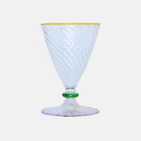 Swirl Design Glass Goblet