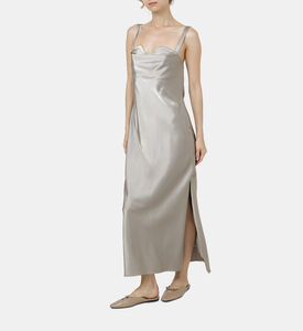 فستان أيري منسدل ساتان ميدي