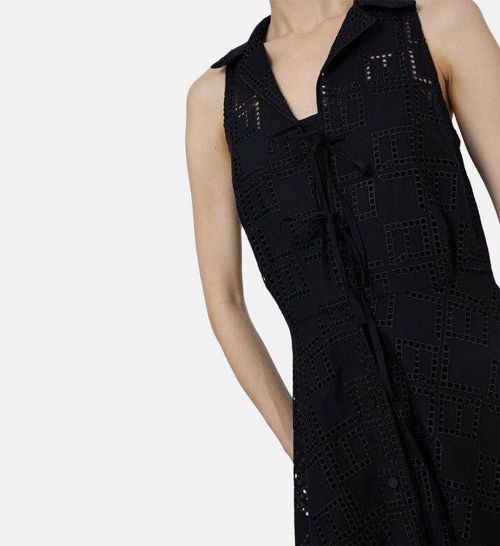 Monogram Broderie Anglaise Chemisier Dress