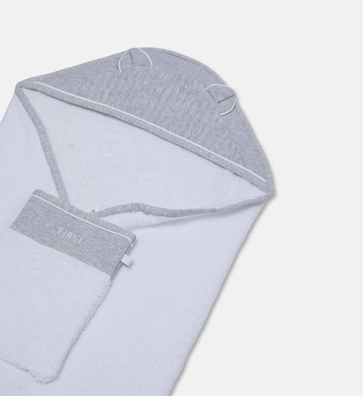 My First Collection Cotton Hooded Bear Ears Towel, Packshot View