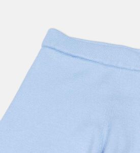 بنطال واسع محبوك بطبعة شعار