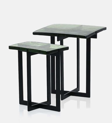 Delta Glass Side Table 2-piece Set