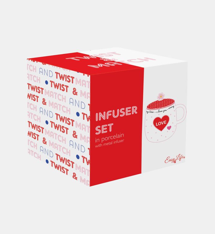 Red Heart Dual-tone 2-piece Infuser Set Red Heart Dual-tone 2-piece Infuser Set