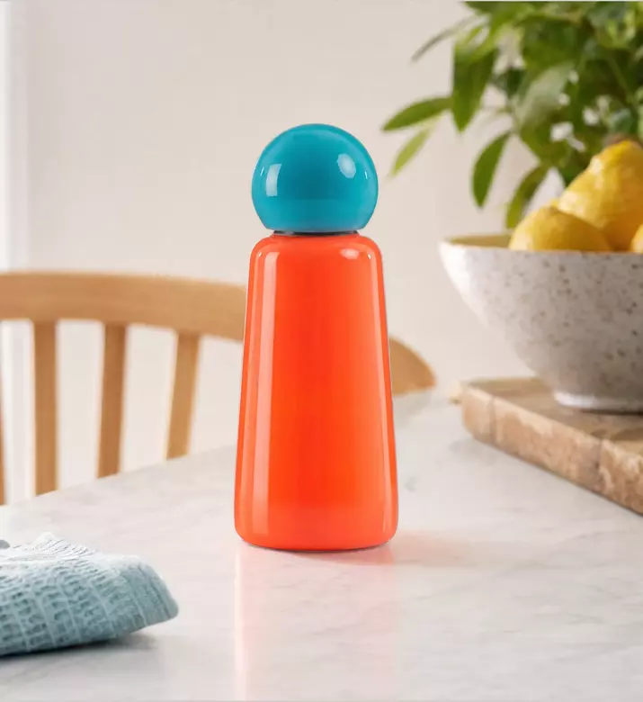 Lund London Skittle Two-tone Water Bottle, Coral, 300-ml, Model View