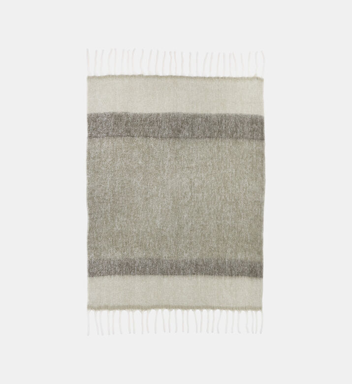 Mathea Moss Plaid Tassel Throw