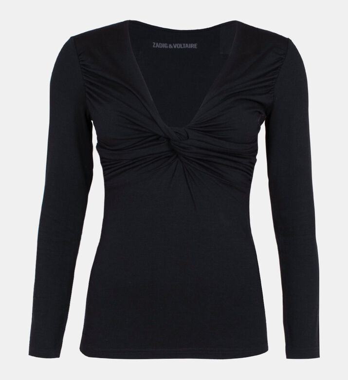 Otis Draped Bow Jersey T-shirt