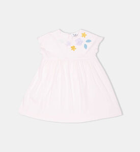 Cotton Floral-embroidery Dress