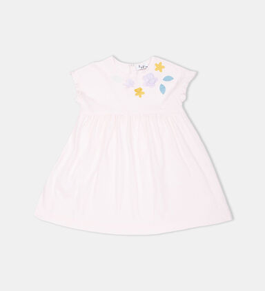 Cotton Floral-embroidery Dress