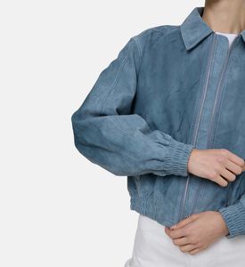 Sasaffy Suede Regular-fit Bomber Jacket