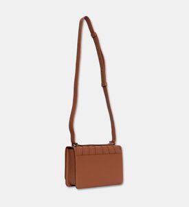 Camille Fournet Signature Calf Leather Pleated Shoulder Bag, Brown, Packshot View