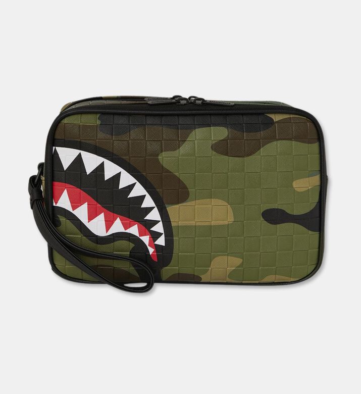 Sprayground Woodland Camo Checkered Toiletry Bag, Packshot View