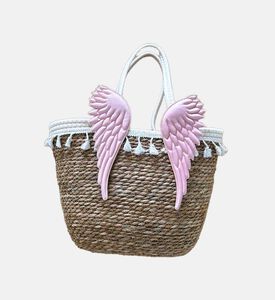 حقيبة يد مجنحة قش