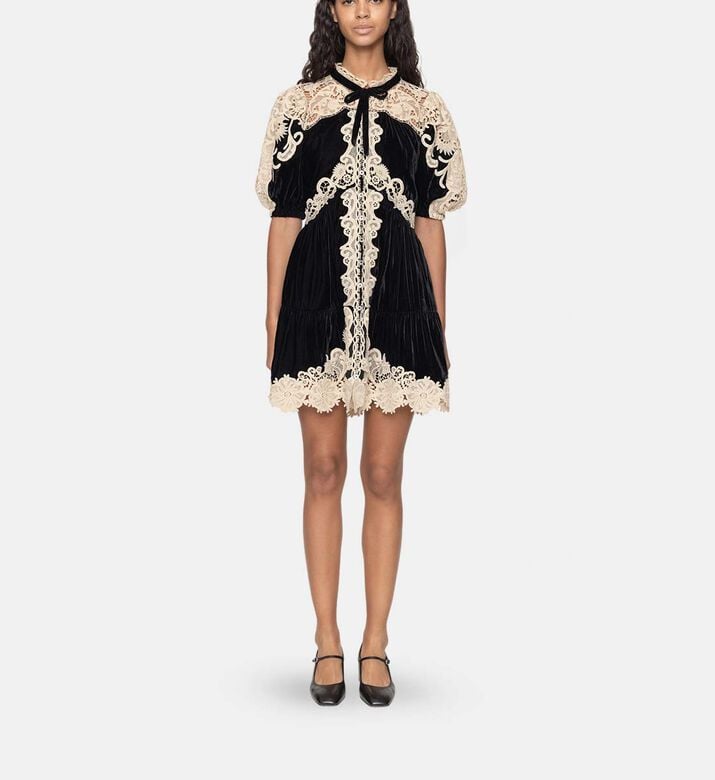 Medina Ruffled Collar Dress