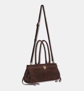 Manc Baby Jane Suede Leather Shoulder Bag, Packshot View