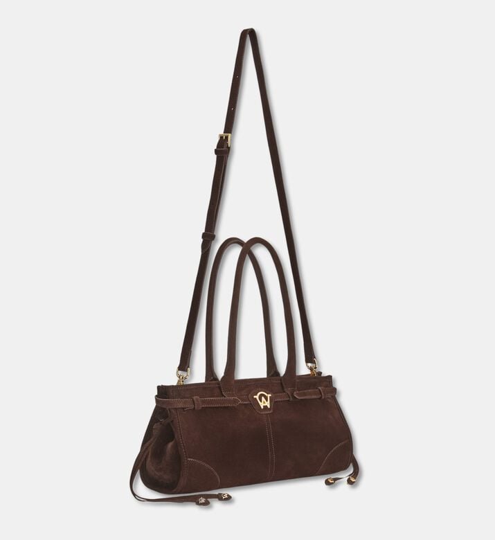 Manc Baby Jane Suede Leather Shoulder Bag, Packshot View