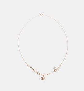 Diamond Embellished Star Moon Pendant Necklace Diamond Embellished Star Moon Pendant Necklace