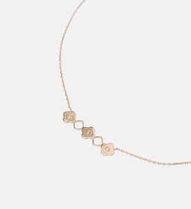 قلادة ذهب 18 قيراط مرصعة بألماس