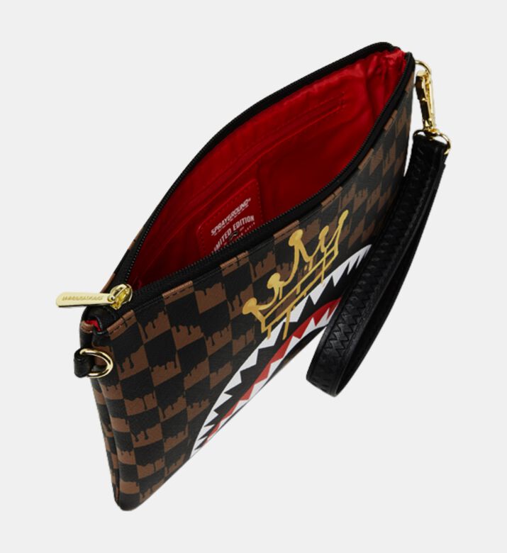 Sprayground Drip Check Shark Crossover Clutch, Packshot View