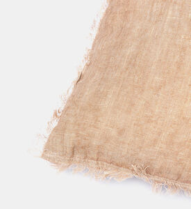 Home Deco and More Ganesha Linen-cotton Blend Filled And Vaccumed Cushion, Brown, 45x45-cm, Packshot View