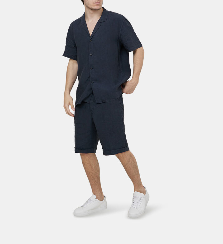 شورت برمودا كتان مصبوغ