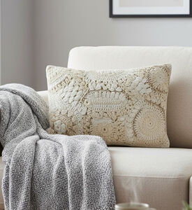 Home Deco and More Rhon Cotton Square Cushion, Packshot View