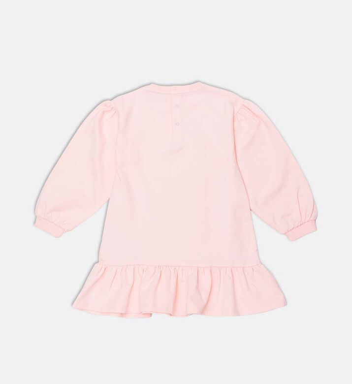 Teddy Bear Logo Ruffle Hem Long-sleeve Dress Teddy Bear Logo Ruffle Hem Long-sleeve Dress
