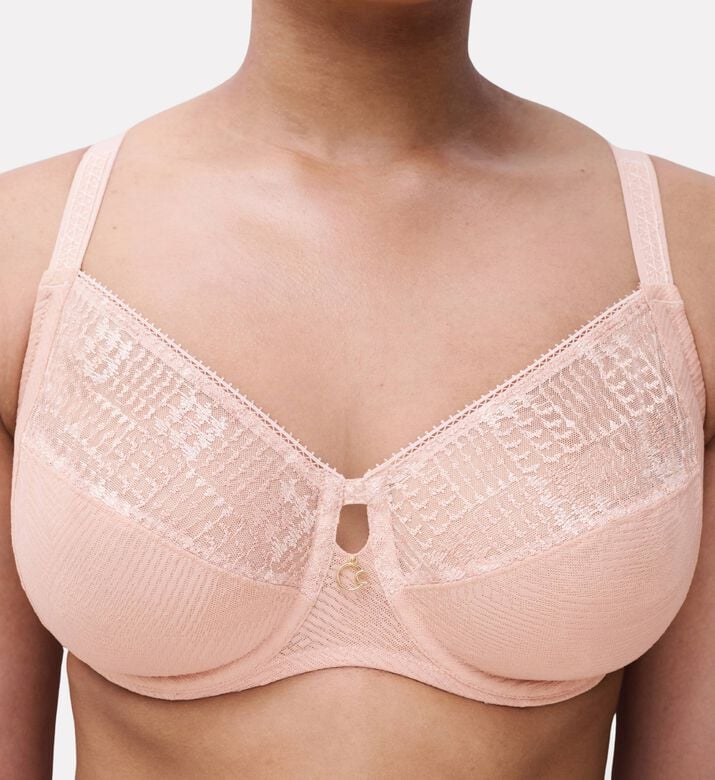 Chantelle Floral Lace Embroidered Bra, Model View