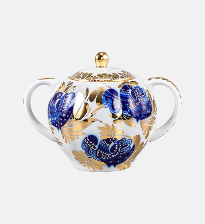 Golden Garden Porcelain Sugar Bowl