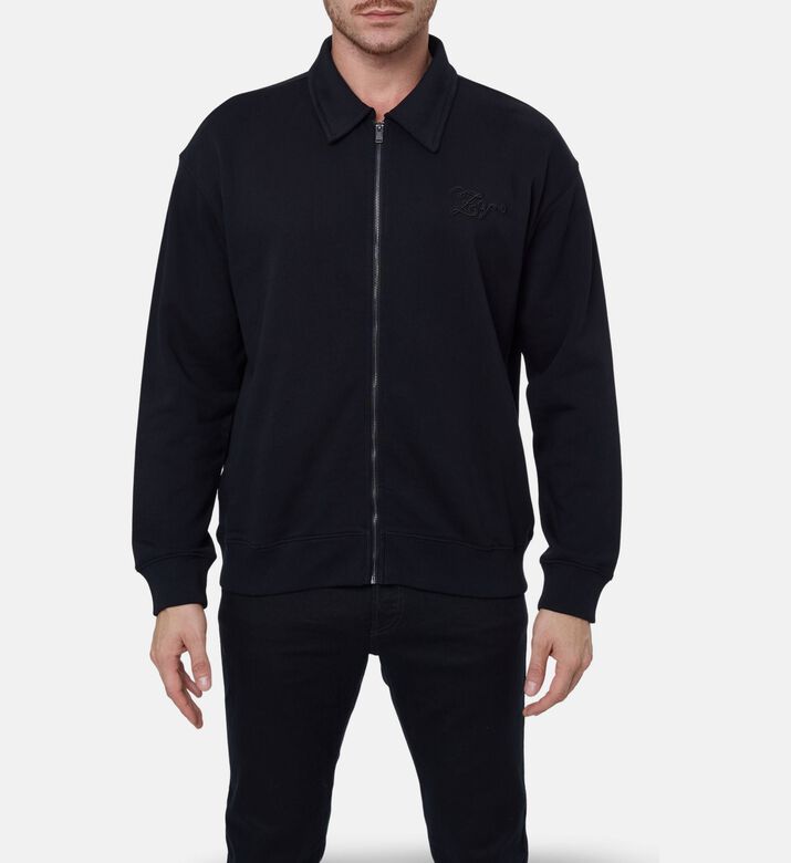 Zadig et Voltaire Logo-embroidery Full-zip Hoodie, Model View